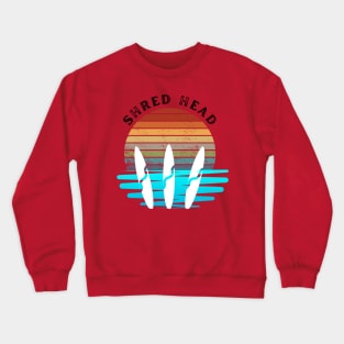 Retro Sunset With Surfboards Crewneck Sweatshirt